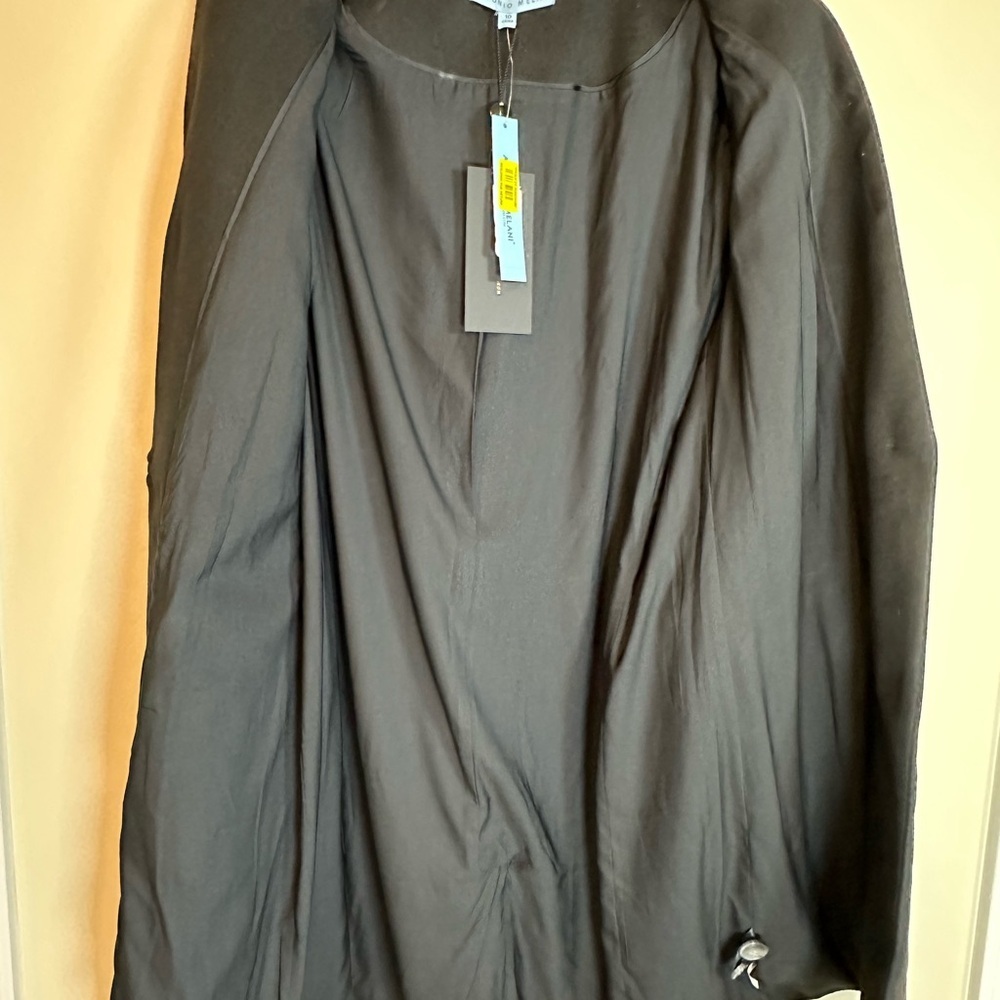 Antonio Melani size 10 luxury collection Single breasted Black Coat New w/tag - Picture 3 of 7